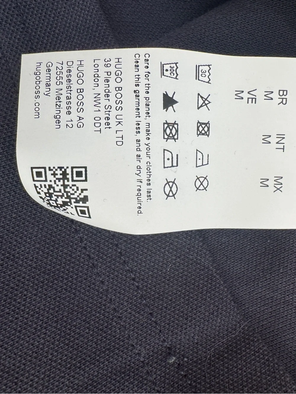 NWT BOSS by Hugo Boss Piro Polo Shirt | Navy Blue | Regular Fit | Size Medium